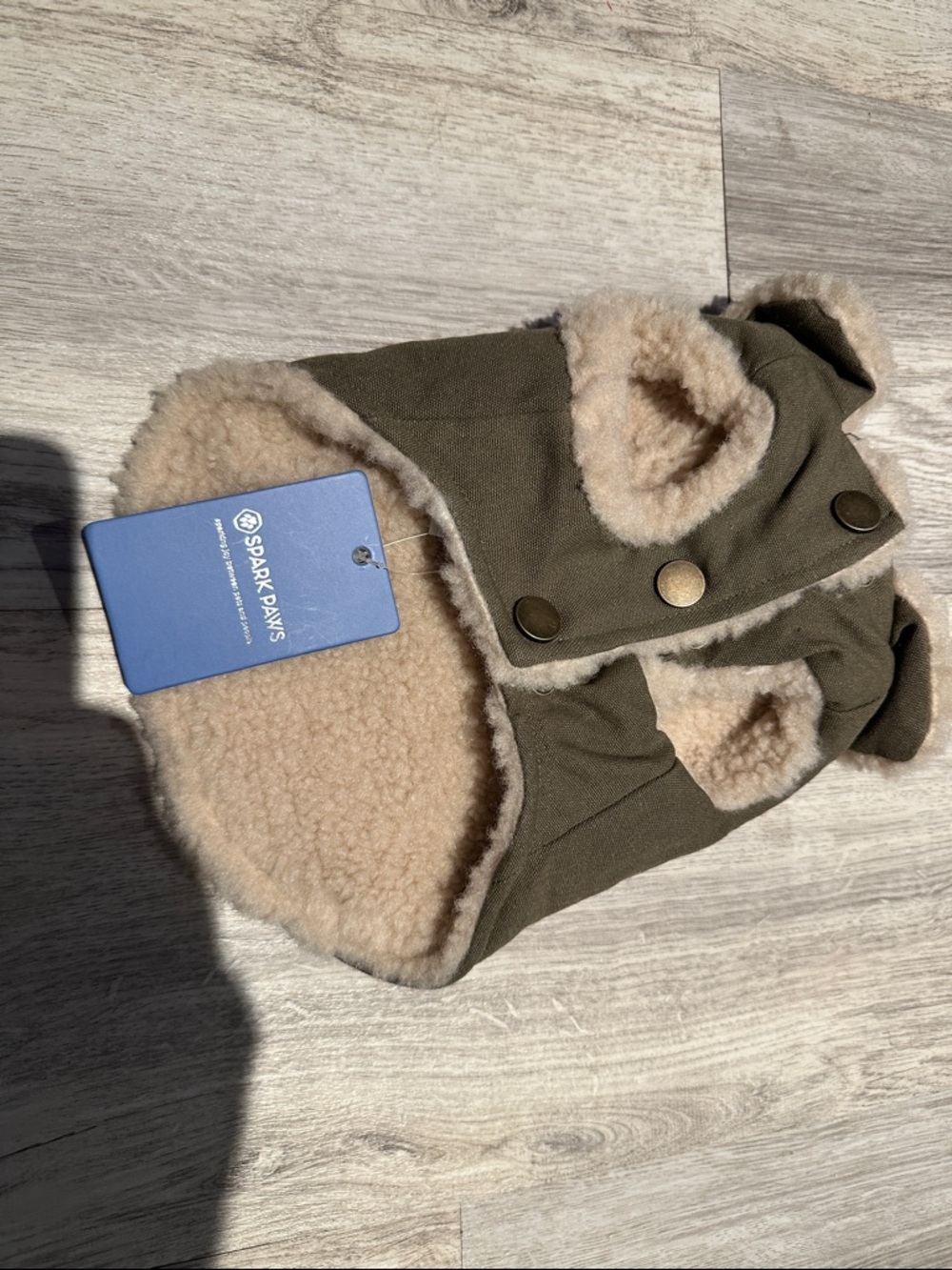 Pets  Olive Sherpa-Lined Winter Hat
